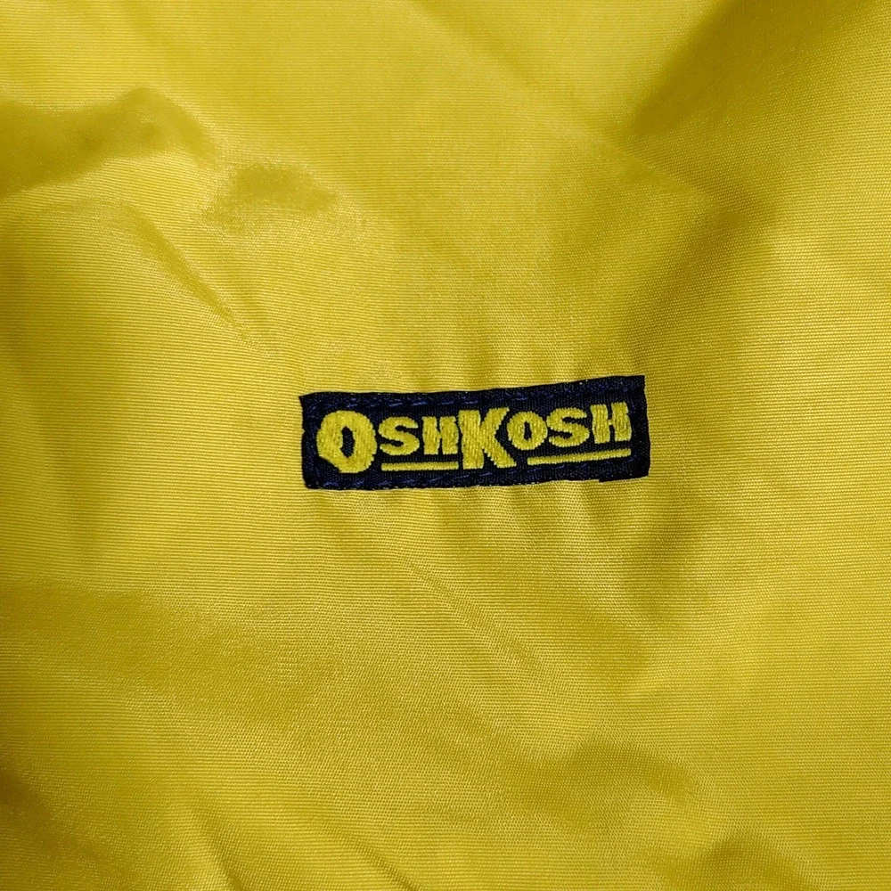 OshKosh B'Gosh Kids Yellow Blue Fleece‎ Lined Zip Up Jacket Coat L